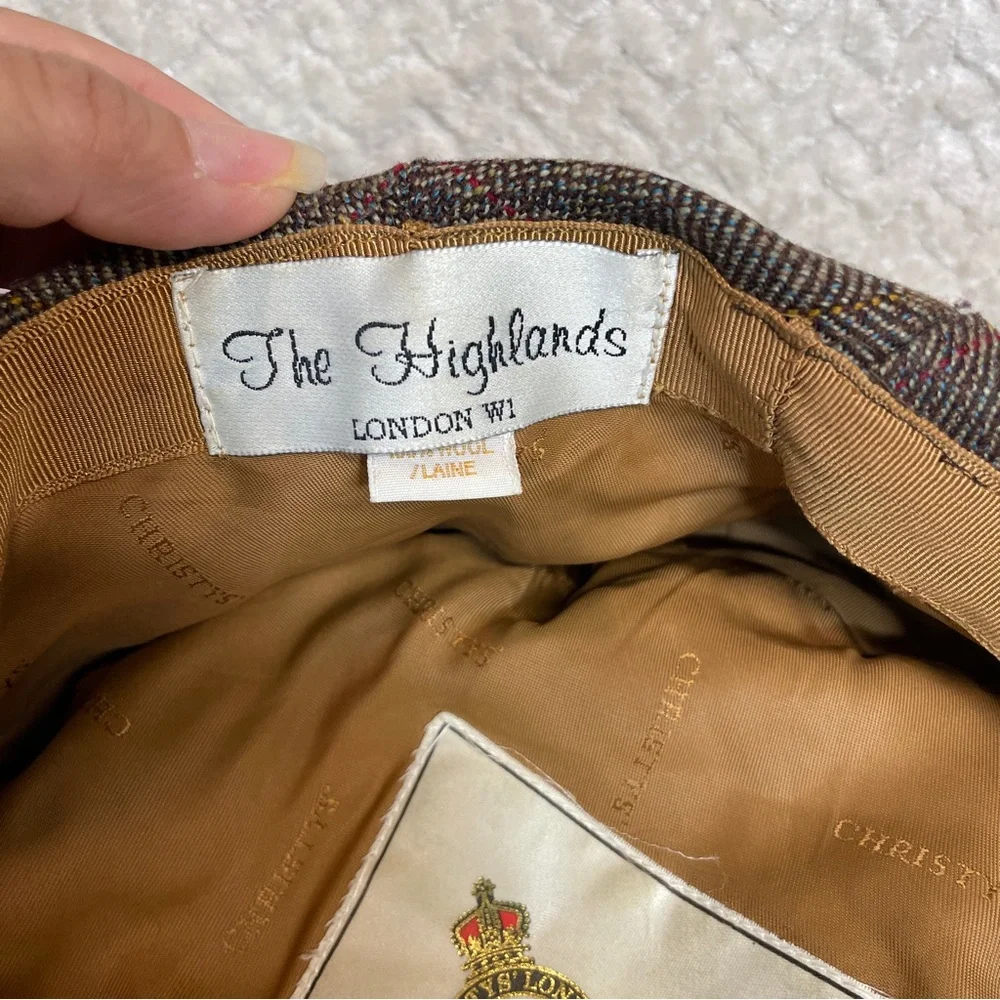 Christy Headwear London Balmoral Cap Brown Tweed Plaid‎